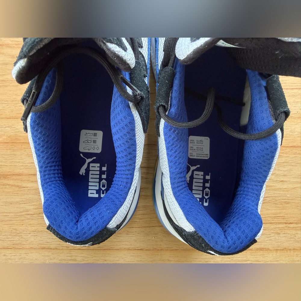 Puma Cell Athletic Sneakers | Blue White Black | Men’s US 11.5 | Like New - Picture 6 of 11